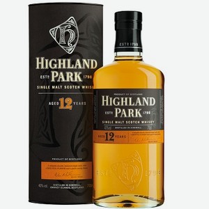 Виски Highland Park 12 Years Old в подарочной упаковке 0.7 л